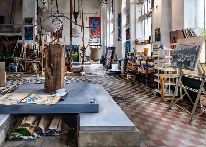 3D高斯泼溅-杂乱的画室